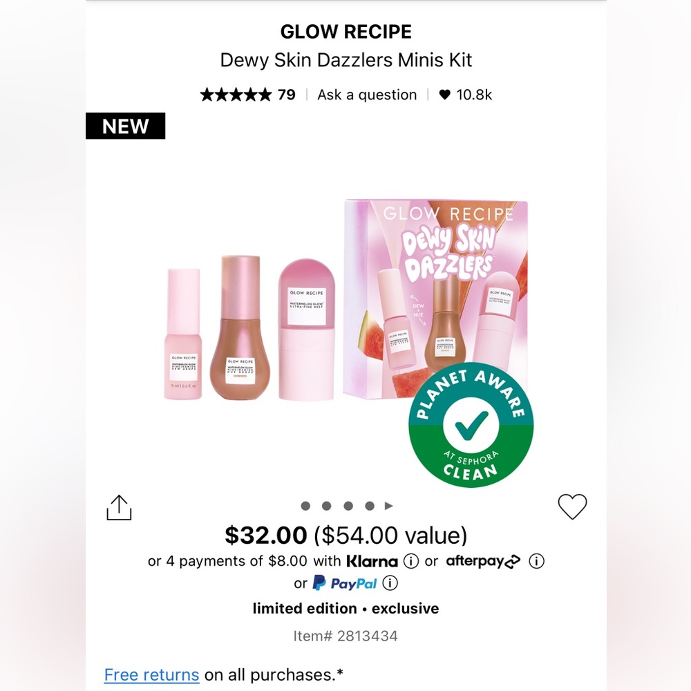 Glow Recipe Dewy Skin Dazzlers Minis Kit Holiday Set